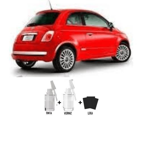 Tinta Tira Risco Automotivo Fiat 500 Cor Vermelho Sfrontato