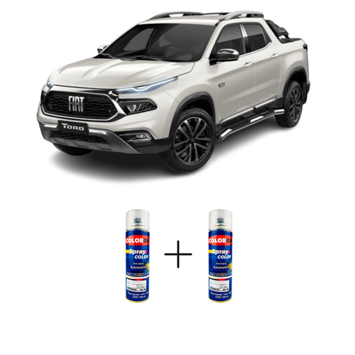 Spray Automotivo Branco Polar Toro + Spray Verniz 300ml