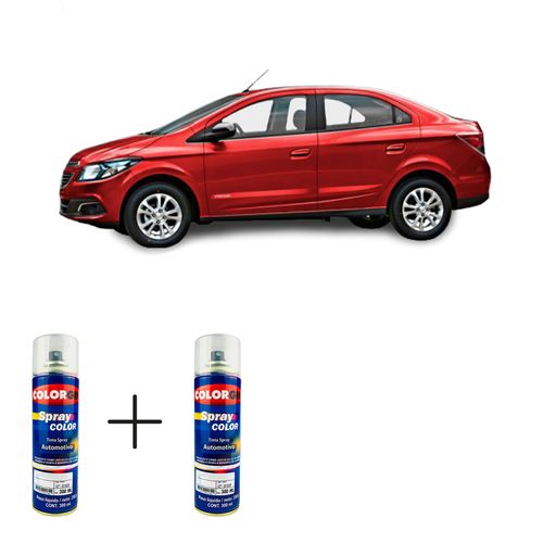 Spray Automotivo Vermelho Pepper + Spray Verniz 300ml
