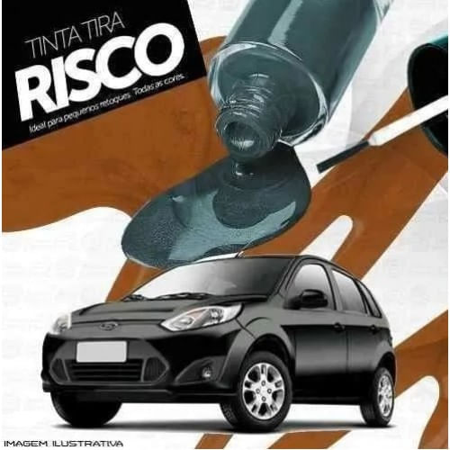 Tinta Tira Risco Automotiva Ford Fiesta Cinza Varsovia Tmc