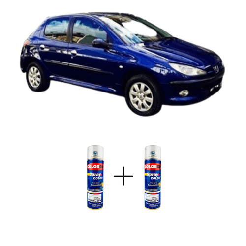 Spray Automotivo Azul da China Peugeot + Verniz Spray 300ml