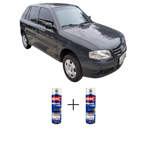 Spray Automotivo Cinza Urano + Spray Verniz 300ml