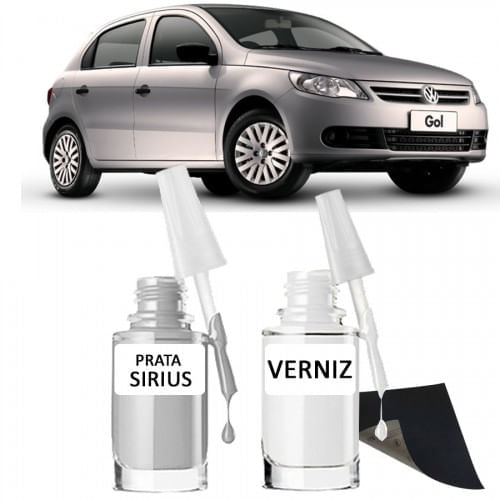 Tira Risco - Volkswagen Prata Sirius + Verniz 15ml