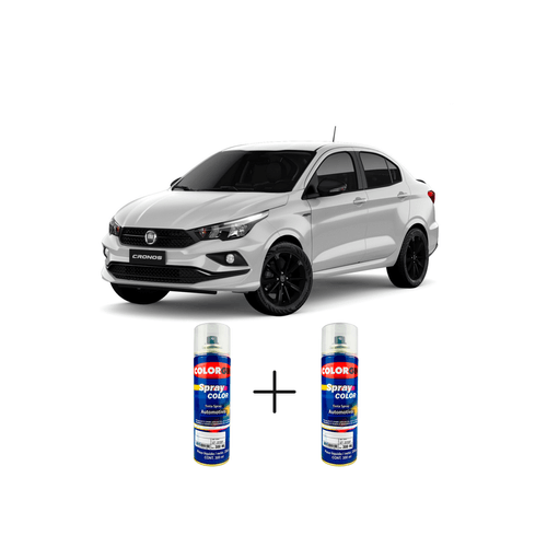 Spray Automotivo Branco Banchisa + Spray Verniz 300ml