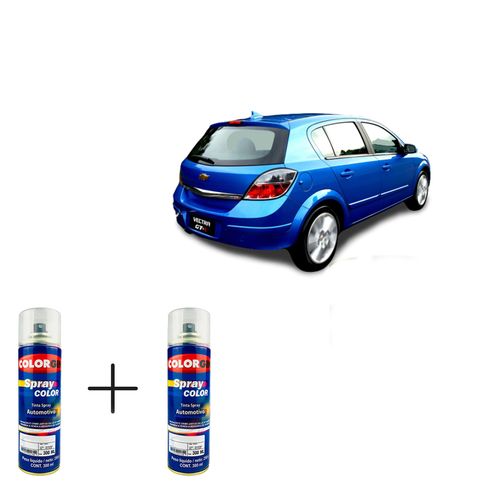 Spray Automotivo Azul Arian GM + Verniz Spray 300ml