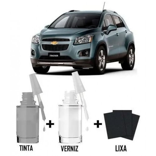 Tinta Tira Risco Automotivo Chevrolet Tracker Cinza Cyber
