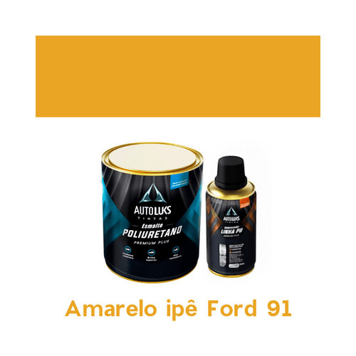 Tinta Automotiva Pu Amarelo Ipê FORD91 0,8L