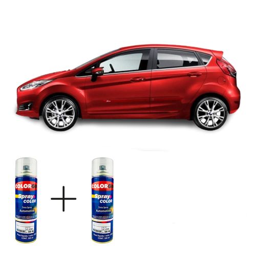 Spray Automotivo Vermelho Cordoba FORD + Verniz Spray 300ml