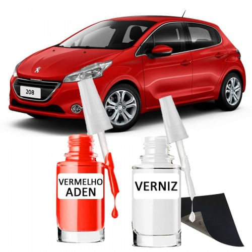 Tira Risco - Peugeot Vermelho Aden + Verniz 15ml