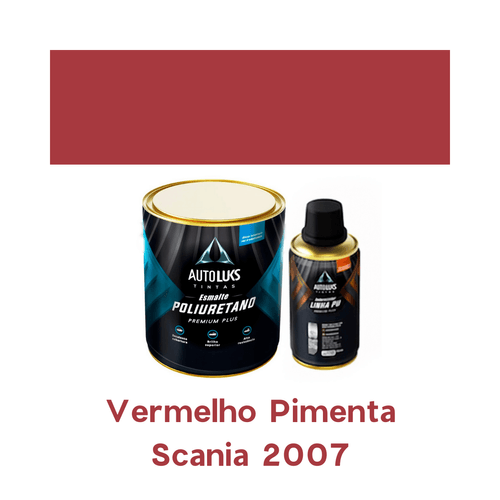Tinta Automotiva Pu Vermelho Pimenta Scania 07 0,8l