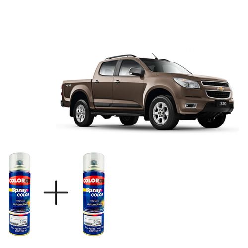 Spray Automotivo Cinza Aztec + Spray Verniz 300ml