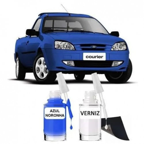 Tinta Tira Risco Automotivo Ford Courier Azul Noronha
