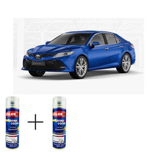 Spray Automotivo Azul Noturno + Verniz Spray 300ml