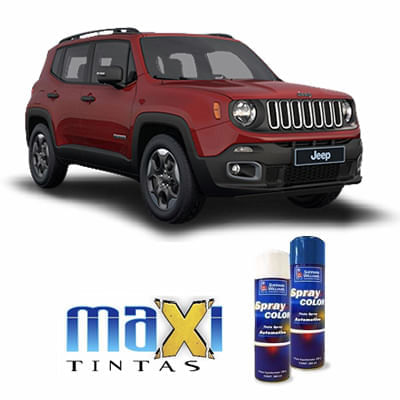 Spray Automotivo Vermelho Tribal Jeep + Verniz Spray 300ml