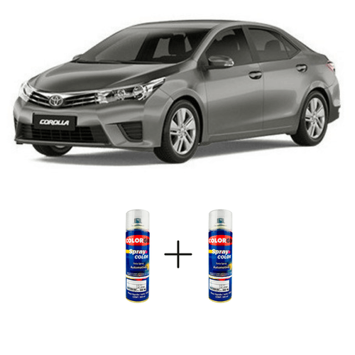Spray Automotivo Cinza Cosmopolitan + Verniz Spray 300ml