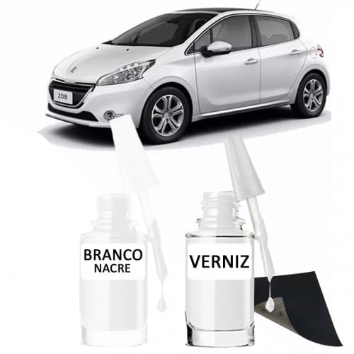 Tira Risco - Peugeot Branco Perolizado + Verniz 15ml
