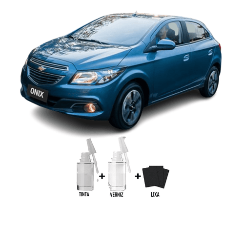 Tinta Tira Risco Automotivo Chevrolet Onix Azul Sky