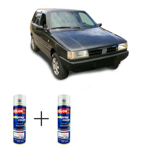 Spray Automotivo Cinza Savelha + Verniz Spray 300ml