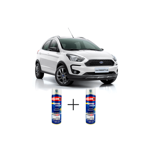 Spray Automotivo Branco Artico + Spray Verniz 300ml