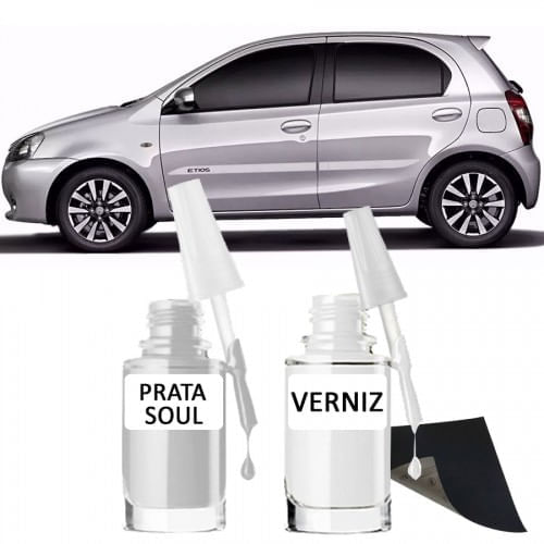 Tira Risco - Toyota Prata Soul + Verniz 15ml