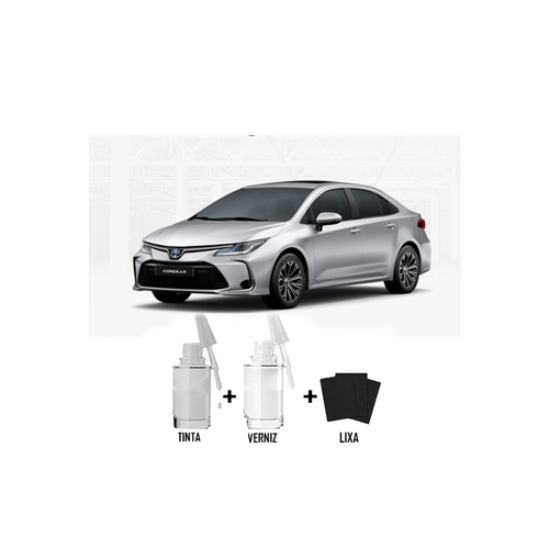 Tira Risco - Toyota Prata Supernova + Verniz 15ml
