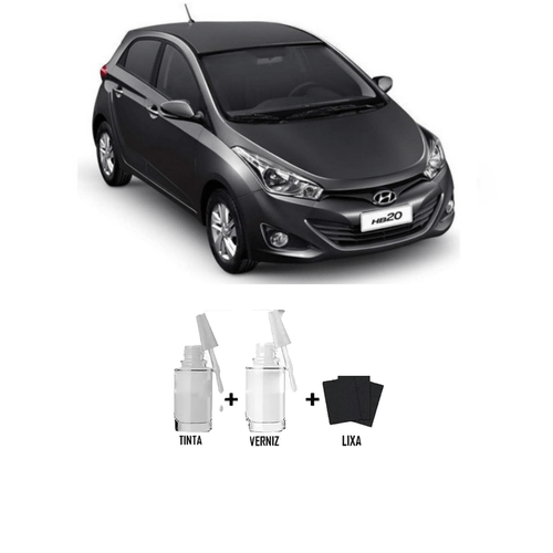 Tira Risco - Hyundai Preto Onix + Verniz 15ml