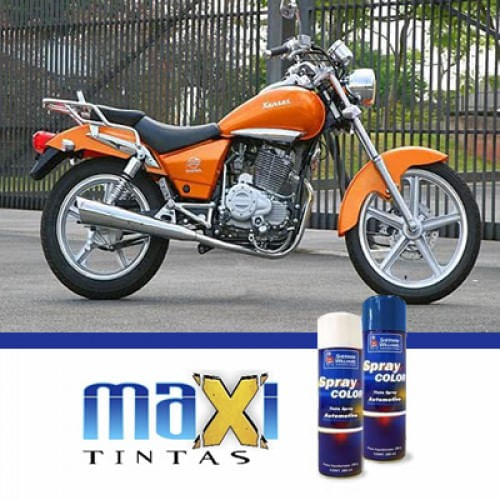 Spray Automotivo Laranja Kansas Dafra + Verniz Spray 300ml