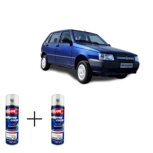 Spray Automotivo Azul Santiago + Verniz Spray 300ml