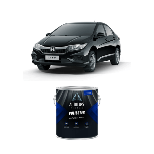 Tinta Poliéster Preto Perolizado Honda NH592 0,9L Autoluks