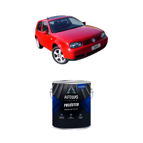 Tinta Poliester Vermelho Tornado VW 0,9L Autoluks