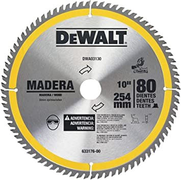 Disco De Serra Para Madeira 80 D 254mm 10 DWA03130 Dewalt