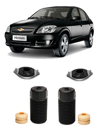 Par Kit Coxim Dianteiro Amortecedor Prisma 2010 2011 2012