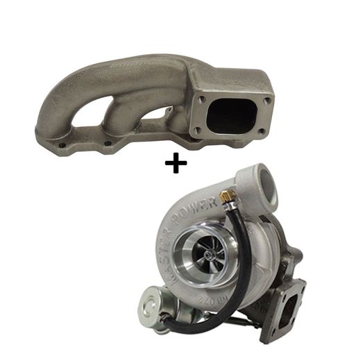 Coletor de escape para turbo Peugeot PSA TU 8S 1.0 / 1.4 / 1.6 8V T2 + Turbina Master Power .48 T25 R384