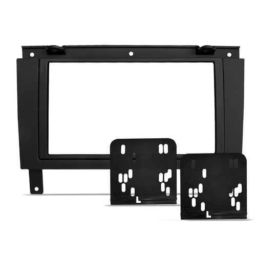 Moldura do Painel 2 Din Gol, Saveiro e Parati 1999 a 2005 Preto Padrão Japonês