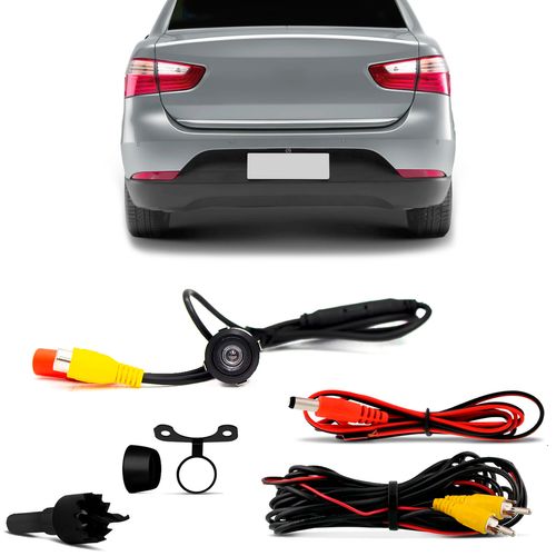 Câmera de Ré e Frontal Borboleta 4x1 Universal Dinâmica JR8