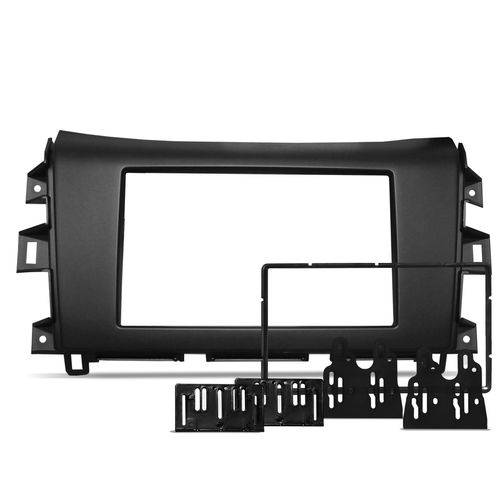 Moldura do Painel 2 Din Frontier 2017 a 2022 Preto Padrão Japonês e Chinês