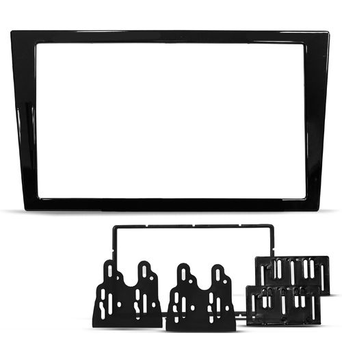 Moldura do Painel 2 Din Vectra Meriva Corsa Montana 2003 a 2011 Black Piano