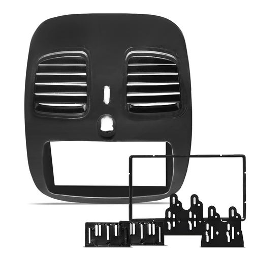 Moldura do Painel 2 Din Grand Siena e Palio Sporting 2012 a 2021 Grafite Japonês e Chinês