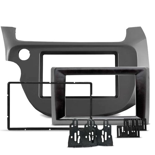 Moldura de Painel 9 Polegadas Fit 2009 a 2014 com Redutor pra 7 Grafite