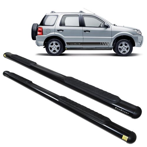 Estribo Lateral Ecosport 2004 a 2012 Oblongo Oval Preto Track