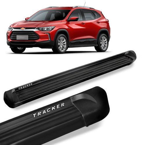 Estribo Lateral Tracker 2020 a 2023 Alumínio Preto Track