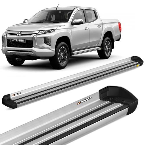 Estribo Lateral L200 Triton Sport 2017 a 2023 Aluminio Prata Keko