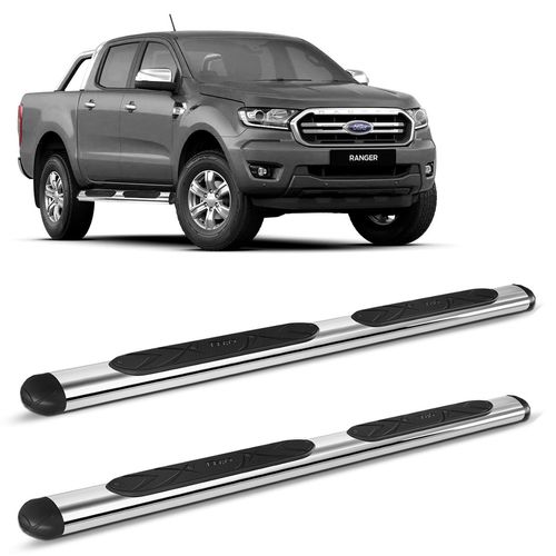 Estribo Oval Ranger 2013 a 2023 Cromado Aço Carbono Bepo