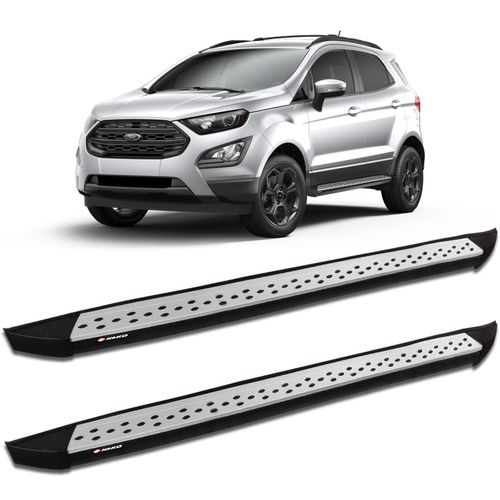 Estribo Lateral Ecosport 2013 a 2021 Aluminio Prata K2 My Way
