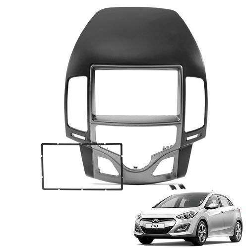 Moldura do Painel 2 Din I30 2009 a 2012 Ar Digital Preto Padrão Japonês e Chinês