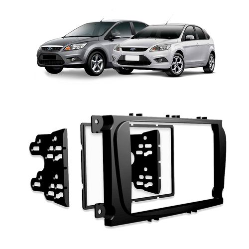 Moldura do Painel 2 Din Focus 2009 a 2013 Preto Padrão Japonês e Chinês