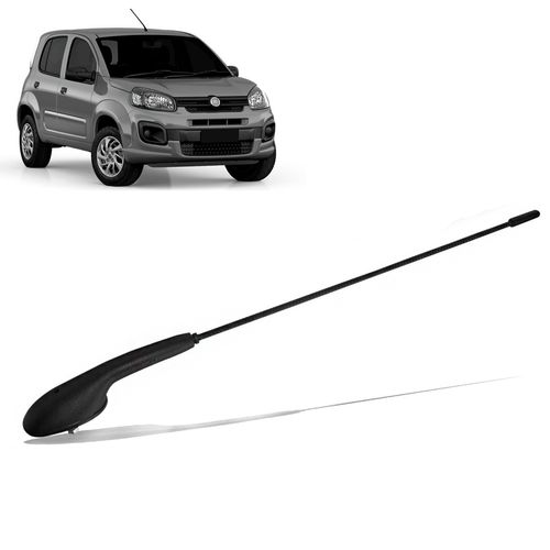 Antena de Teto Dianteira Palio Marea Strada Brava Doblo Novo Uno Haste Espiral Fixa 40cm