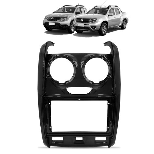 Moldura do Painel 9 Polegadas Duster e Oroch 2014 a 2019 Black Piano