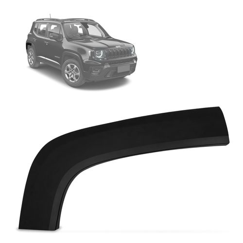 Alargador de Paralamas Renegade 2016 a 2023 Traseiro Direito Sobre a Roda Preto