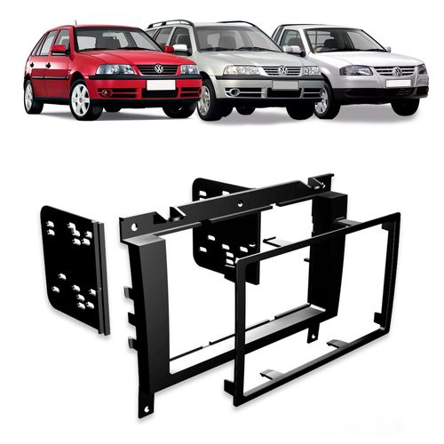 Moldura do Painel 2 Din Gol Parati Saveiro G2 G3 Preto Padrão Japonês e Chinês